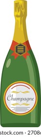 Ilustración de una botella de champán