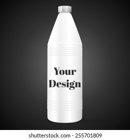 Illustration of Bottle with cleaner isolated on black background