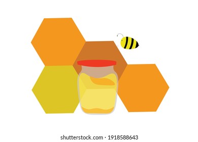 Illustration of Bottle Containing Sweet Honey