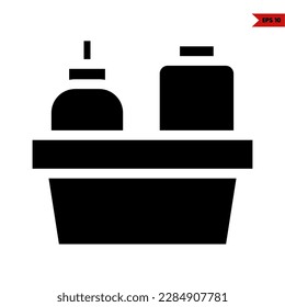 illustration of bottle glyph icon
