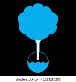 illustration of Bottle lab, sticker,tshirt print, vector illustration