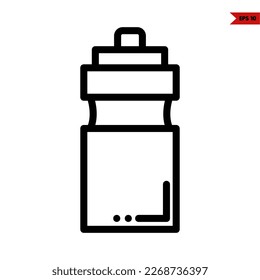 ilustración del icono de línea de botella 
