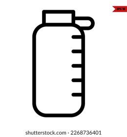 illustration of bottle line icon 