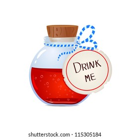 illustration of a bottle with a magic potion