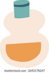 Ilustração de garrafa com líquido laranja