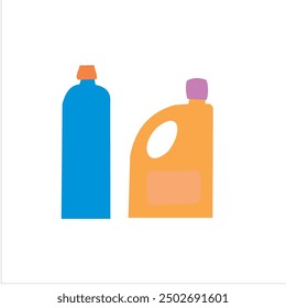 illustration of a bottle with a perforated sleeve for detergent packaging