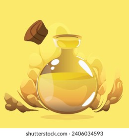 ilustración de una botella de poción