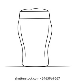 Ilustración de una botella, vaso de vino tinto, una botella de cerveza y un vaso, dibujando una línea continua de vaso de cerveza, dibujo de botella de cerveza de acuarela