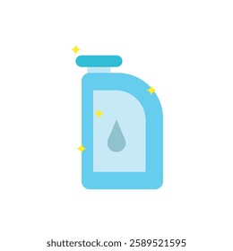 Illustration of bottle soap flat icon vector design illustration. Bathroom item icon design. 