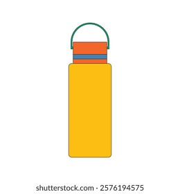 Illustration bottle or tumbler retro unique design