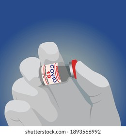 Illustration bottle vaccine for background, illustration, immunization socialization promotion concept, health treatment guide, hospital and doctor information concept about importance of immunization