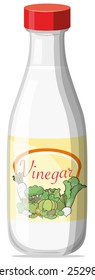 Illustration of a bottle of vinegar