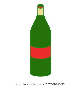 ilustração de uma garrafa com fundo branco
