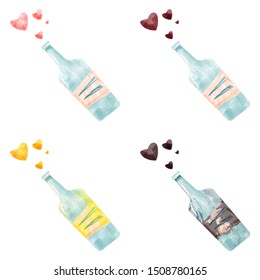 Illustration of bottle wine . Suitable for wine list covers, decorations, invitations and presentations.