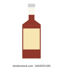 Illustration of bottled chili pepper sauce. Transparent background material.Seasoning series.