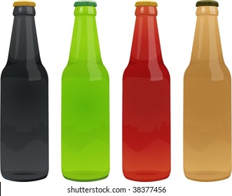 illustration of bottles on white