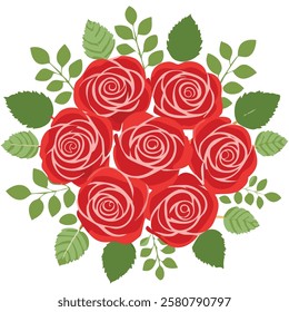 An illustration of a bouquet of roses