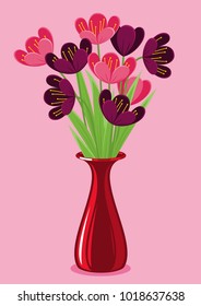 illustration of a bouquet of tulips