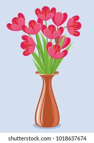 illustration of a bouquet of tulips