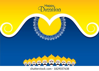 illustration of bow and arrow in Happy Dussehra festival of India background
