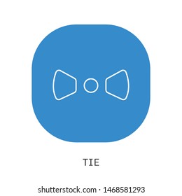 illustration of Bow Outline Vector Icon