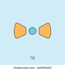 illustration of Bow Outline Vector Icon