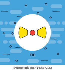 illustration of Bow Outline Vector Icon