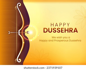 Illustration of bow and quiver for Dussehra festival