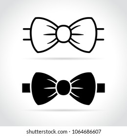 Illustration of bow tie icon on white background