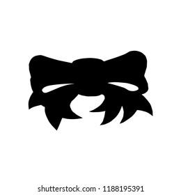 Illustration of bow tie icon on white background