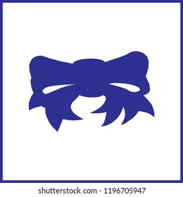 Illustration of bow tie icon on white background