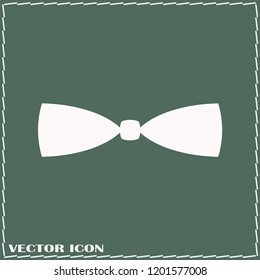 Illustration of bow tie icon on green background