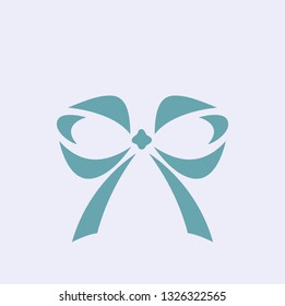 Illustration of bow tie icon on white background