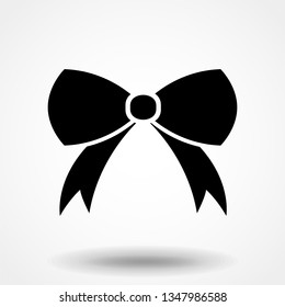 Illustration of bow tie icon on white background