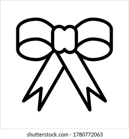 Illustration of bow tie icon on white background eps 10