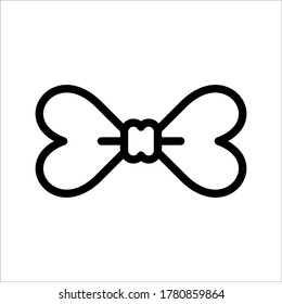 Illustration of bow tie icon on white background eps 10