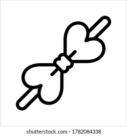 Illustration of bow tie icon on white background eps 10