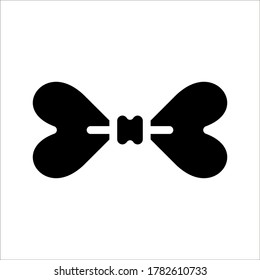 Illustration of bow tie icon on white background eps 10