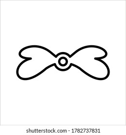 Illustration of bow tie icon on white background eps 10