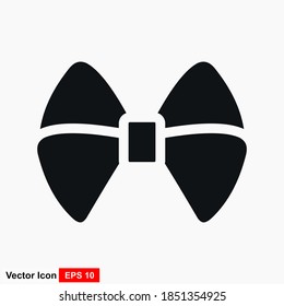 Illustration of bow tie icon on white background