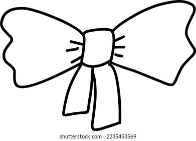 Illustration of bow tie icon on white background