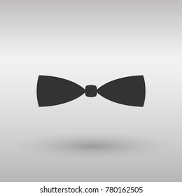 Illustration of bow tie icon on grey background