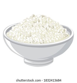 illustration of the bowl with a cottage cheese