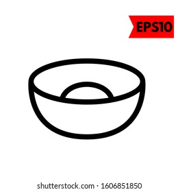illustration of bowl flat icon
