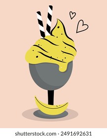  Illustration Bowl Of Ice Cream at Banana Taste