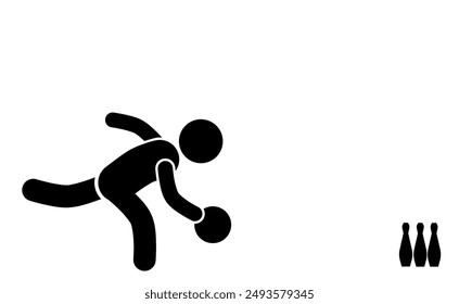 illustration of a bowler throwing a bowling ball