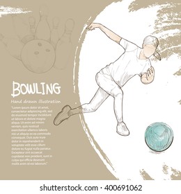 illustration of bowling background