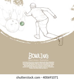 illustration of bowling background