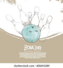 Illustration Of Bowling Background