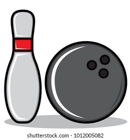 illustration of a bowling ball